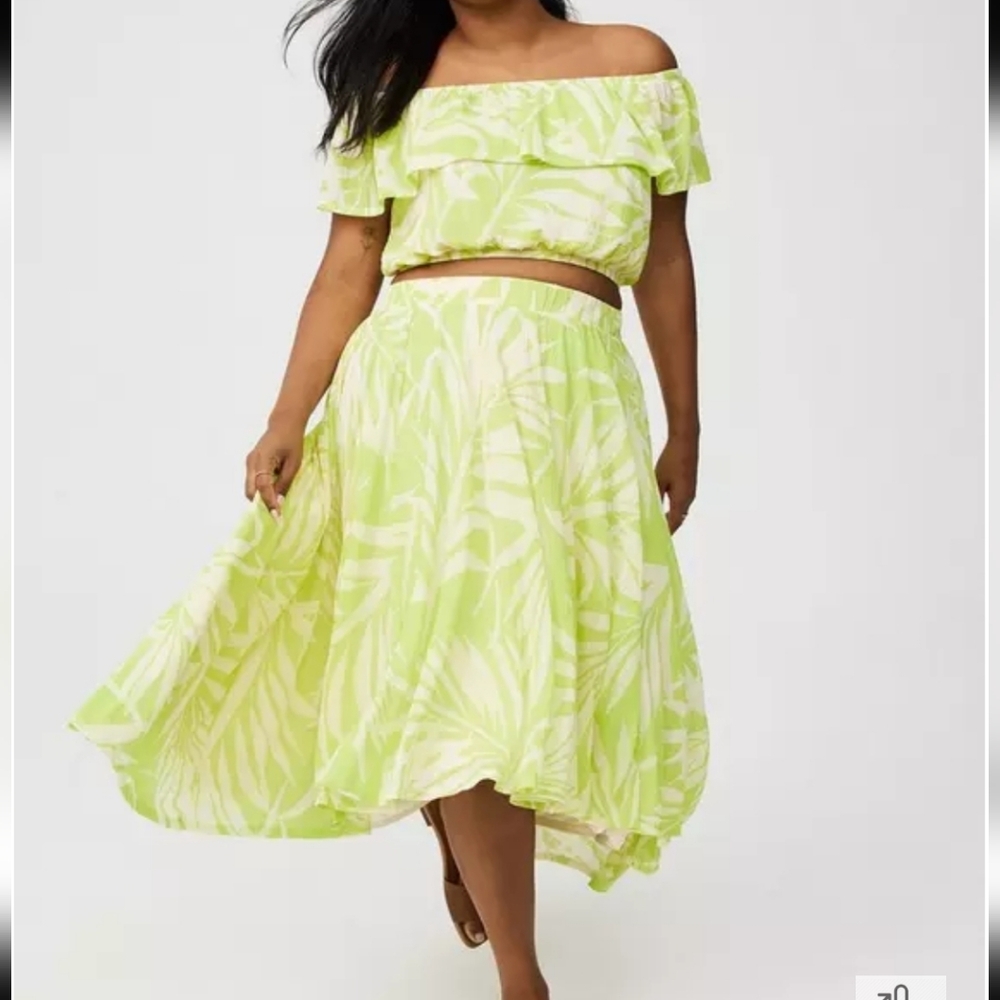 Torrid Shaded Palms 2pc Dress Set Size 2 (18-20)